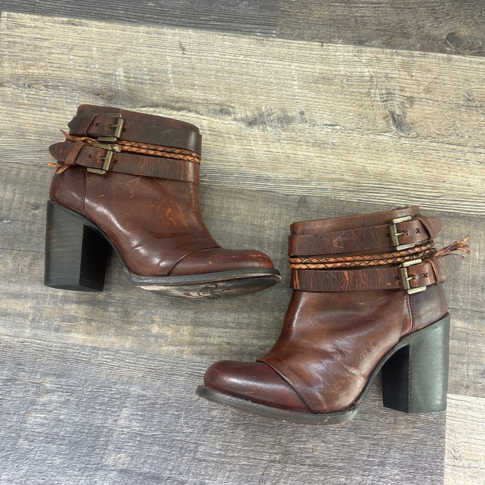 Freebird by Steven Tan Leather Boots with Buckle